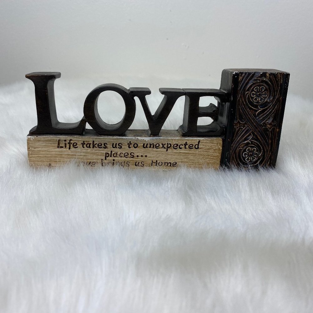 Love Table Top Plaque Resin 2.5" X 6.25" X 1"